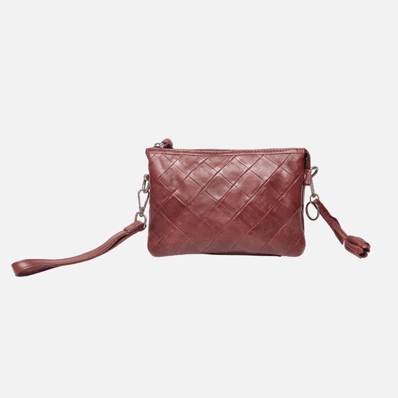 Amsterdam Heritage 6035 Murk Women's Small Leather Crossbody Bag In Red