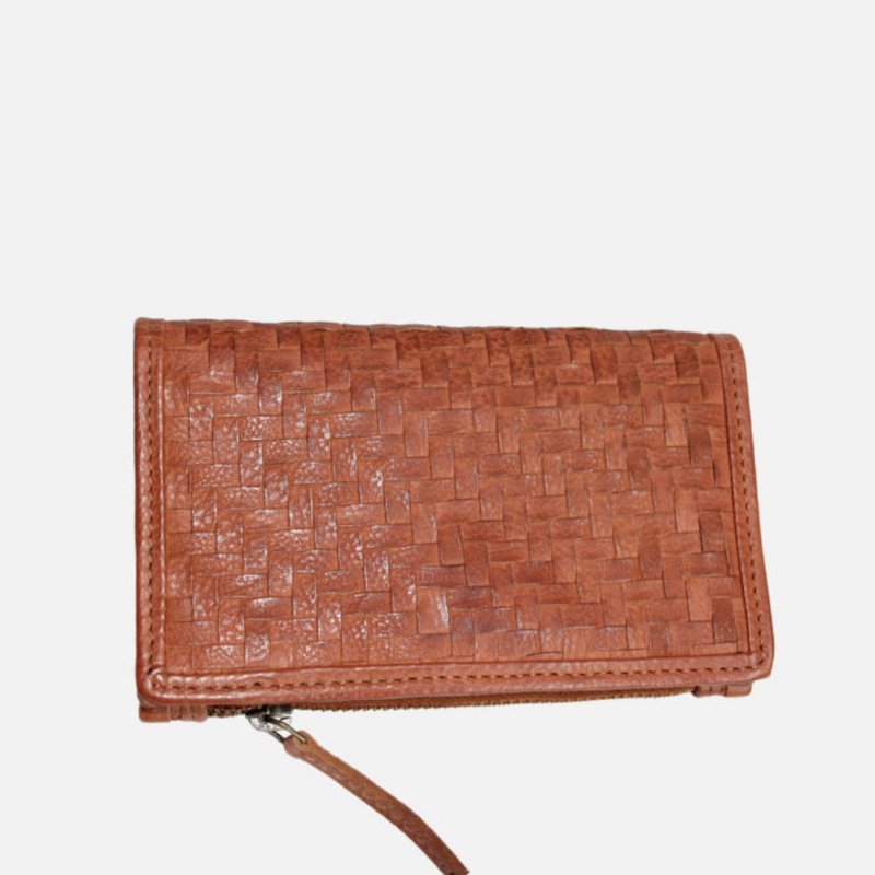 Shop Amsterdam Heritage Bart | Hand-woven Leather Clutch In Brown