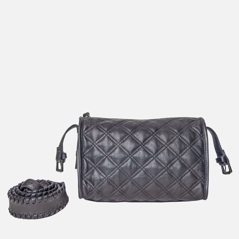 Shop Amsterdam Heritage Beker | Diamond-patterned Crossbody Bag In Black