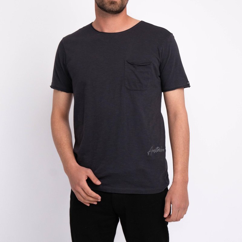 Shop Amsterdam Heritage Collins | Men's Cotton T-shirt In Black