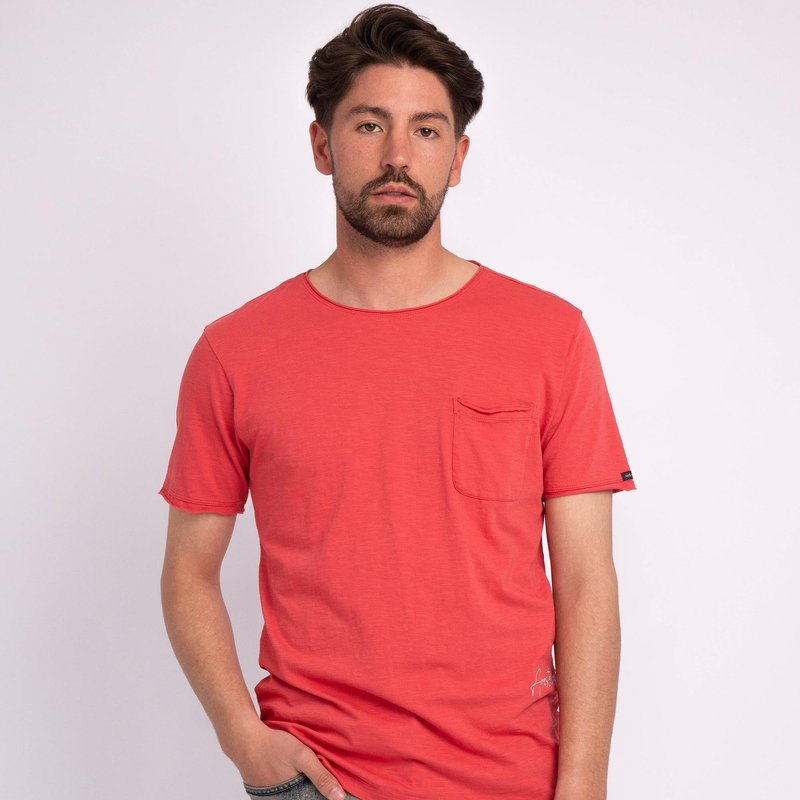 Shop Amsterdam Heritage Collins | Men's Cotton T-shirt In Orange