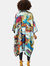 Asian Print Satin Kimono Shawl