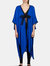 Cobalt Silk Kimono Shawl - Blue
