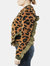 Leopard Sherpa Ruffle Bomber Jacket