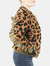 Leopard Sherpa Ruffle Bomber Jacket