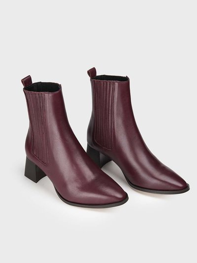 Anaki Paris Merced Leather Boots - Burgundy product