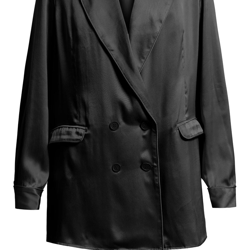 Anaphe Ultra Light Weight Silk Blazer In Black