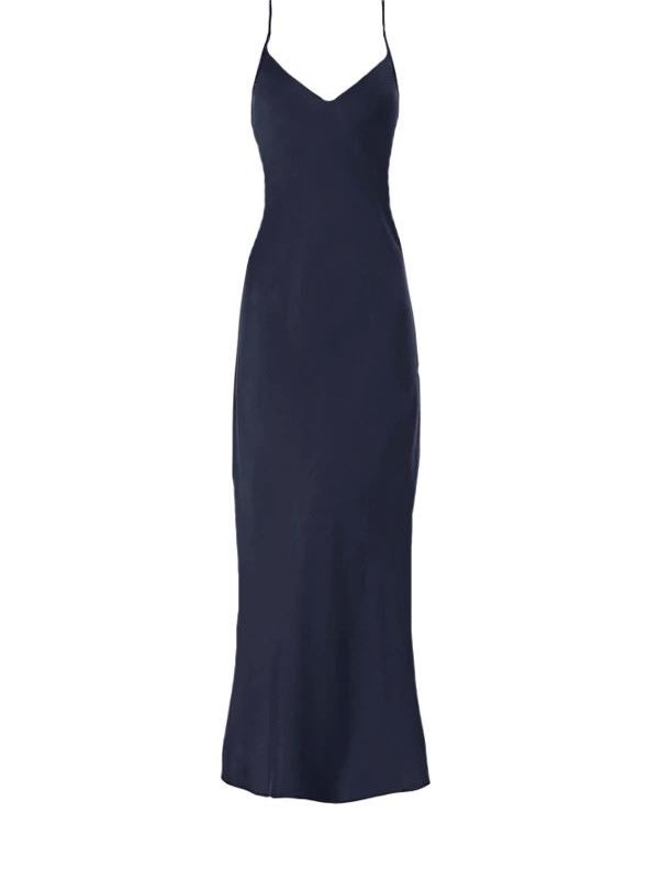 Anaphe V Silk Slip Dress Twilight In Blue
