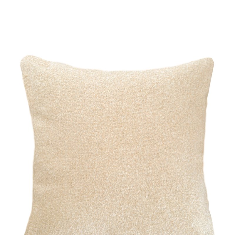 Shop Anaya Home Beige Boucle 24x24 Indoor Outdoor Pillow In Brown