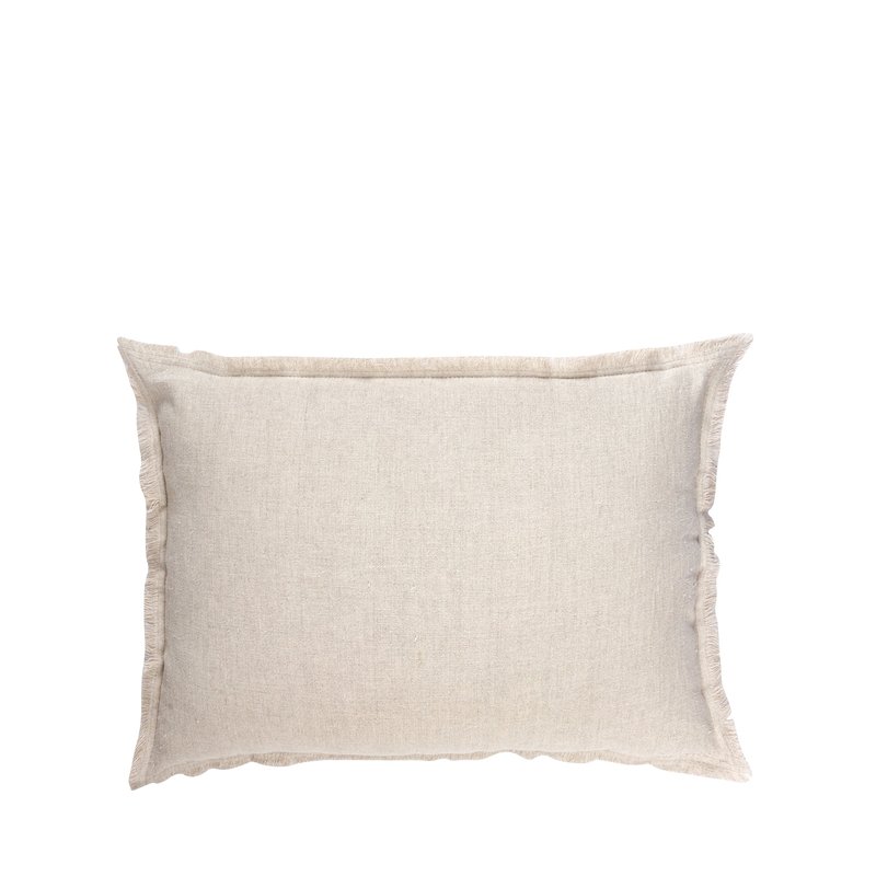 Anaya Home Beige So Soft Linen Pillow In Brown