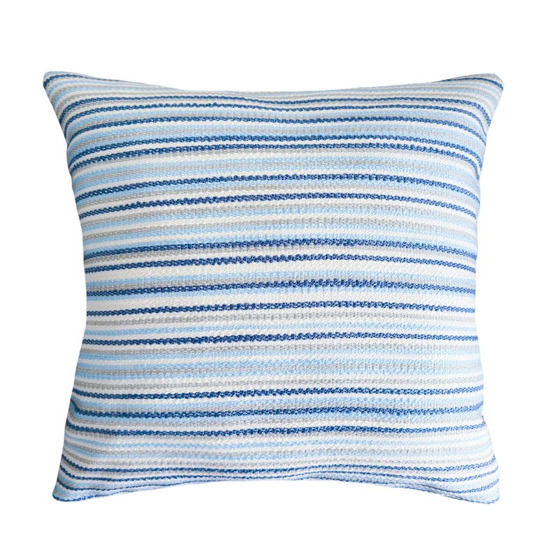 Shop Anaya Home Blue Yacht Stripe 20x20 Indoor Outdoor Pillow
