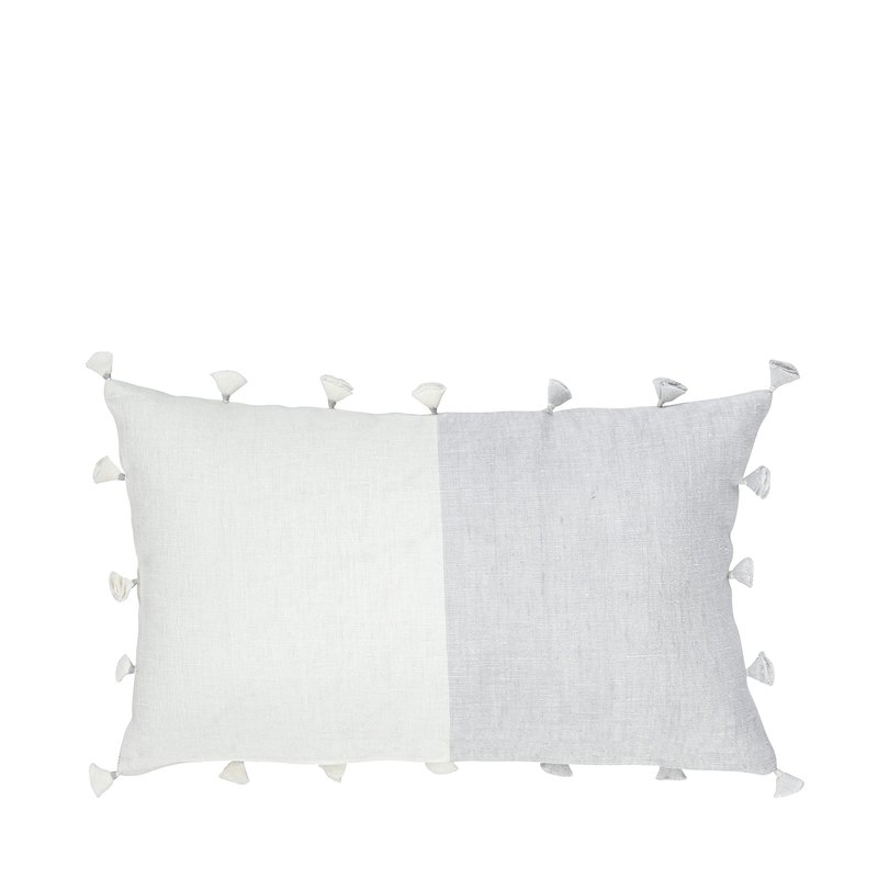Shop Anaya Home Grey Tassels So Soft Linen Pillow
