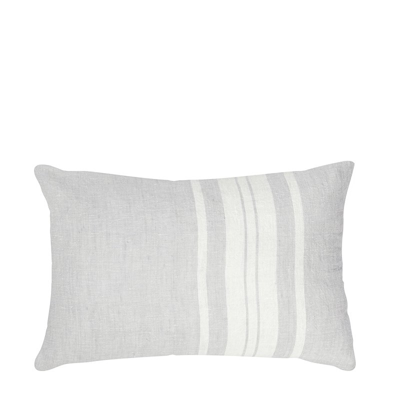 Shop Anaya Home Light Grey Bold Stripes So Soft Linen Pillow