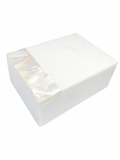 Anaya Home Mother of Pearl White Marble Decor Boxes product