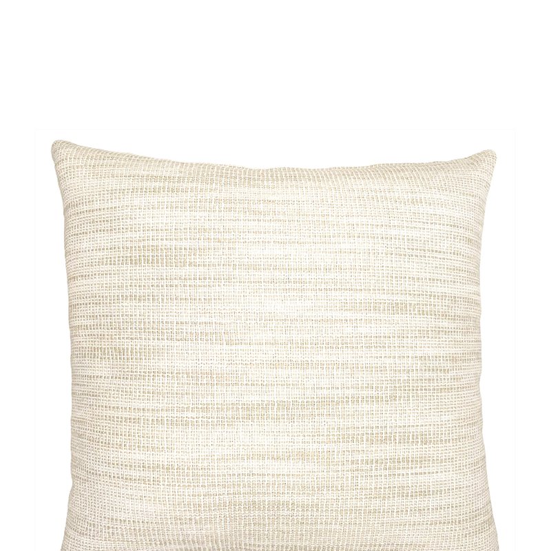 Anaya Home Seaside Smooth Light Beige Indoor And Outdoor Pillow In White