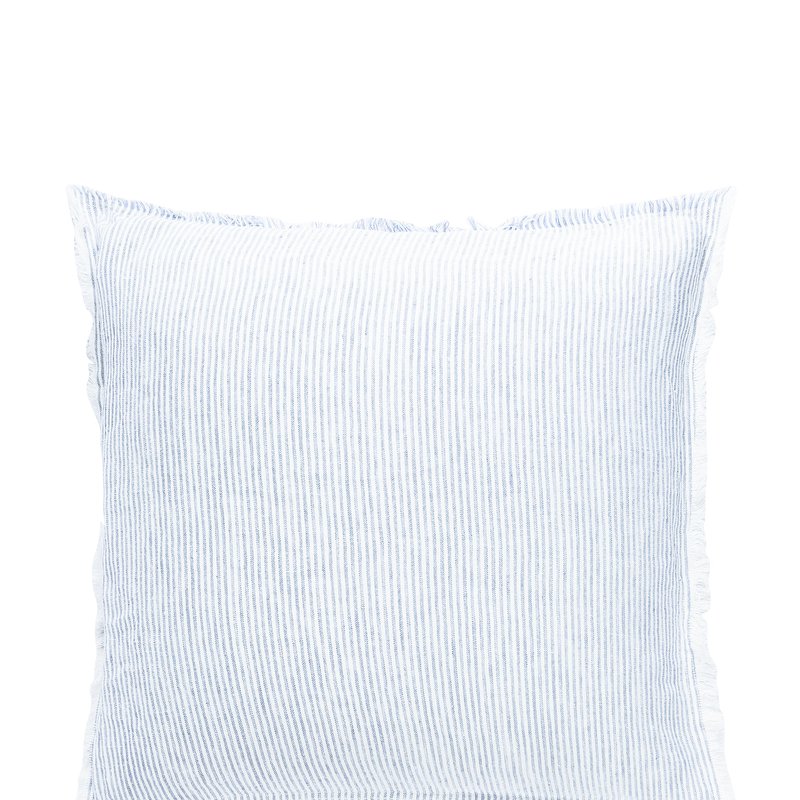 Shop Anaya Home Sky Blue Pinstripe So Soft Linen Pillow In White
