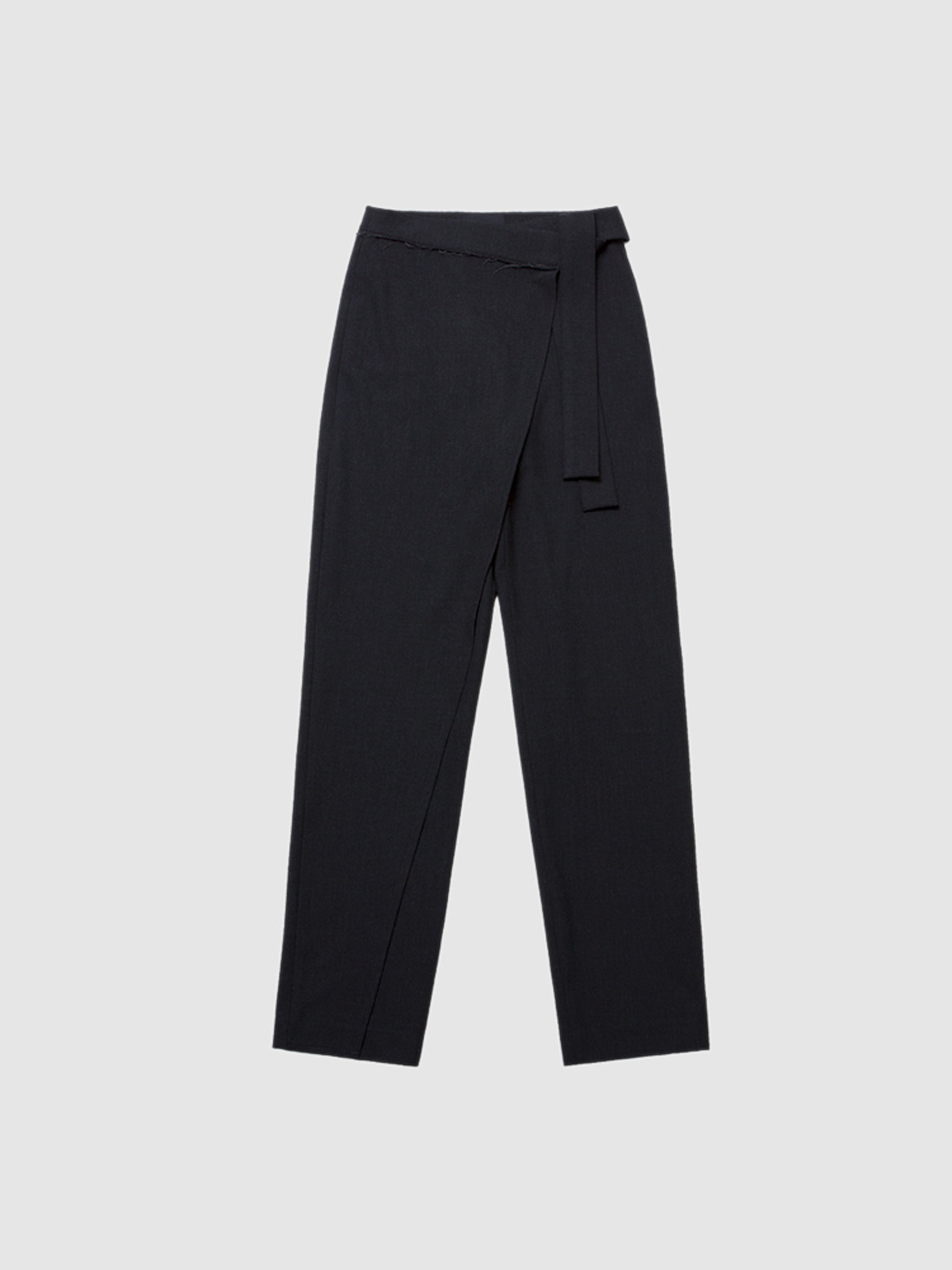 Andersson Bell Emma Wrap Tapered Pants In Melange Charcoal
