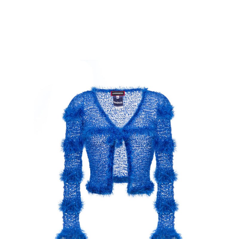 Andreeva Royal Blue Handmade Knit Sweater