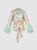 Vanilla Jacquard Jacket №19 Detachable Feather Cuffs - Multicolor