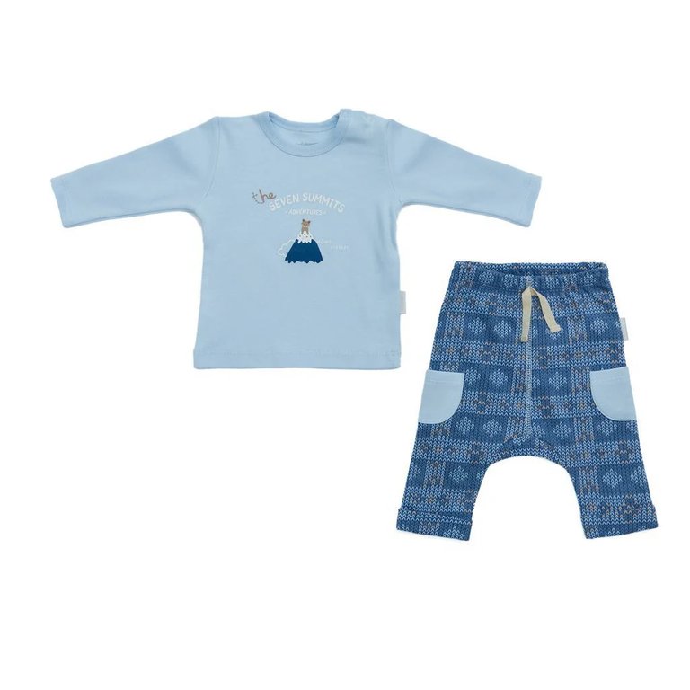 Blue Little Climber Outfit Set - Blue