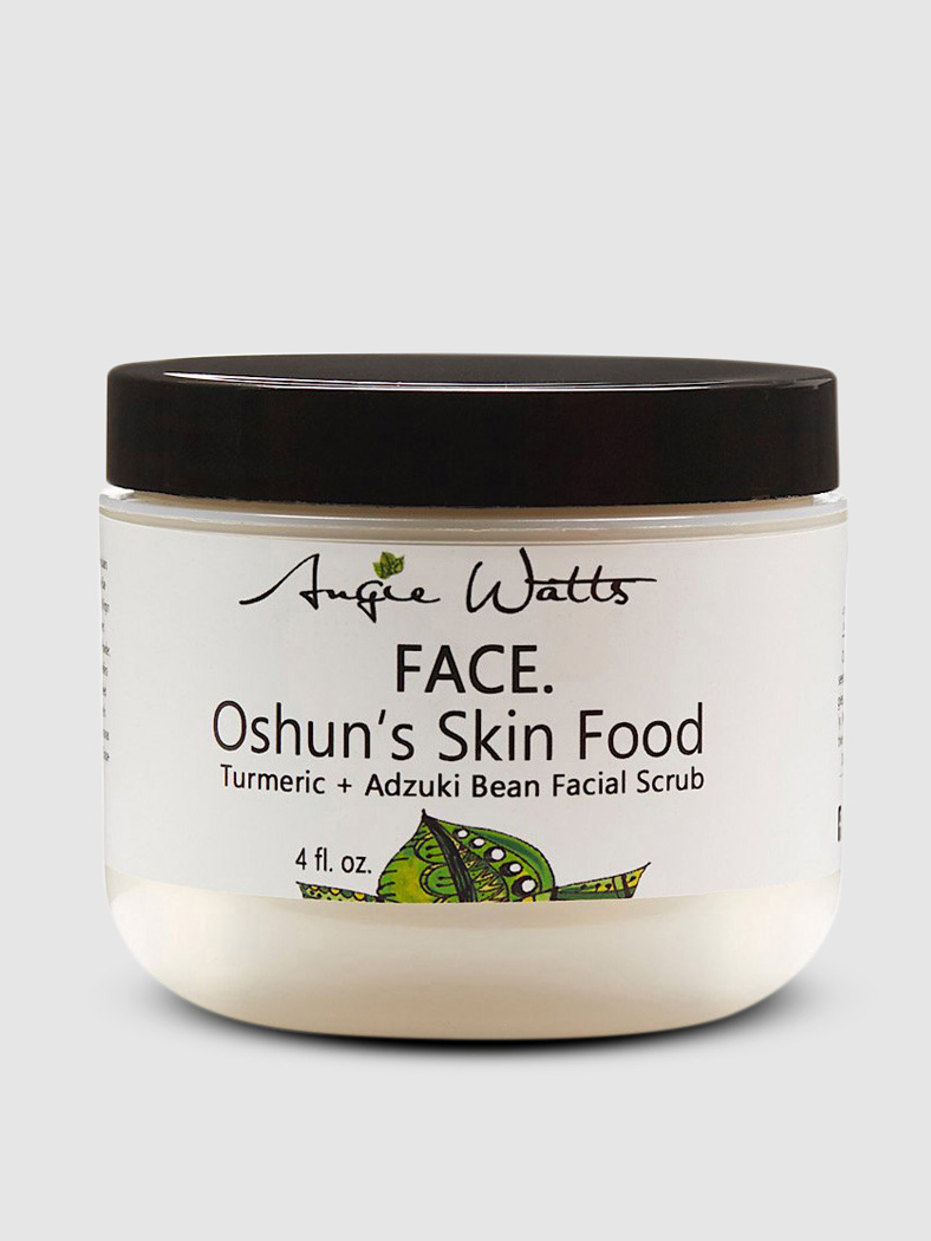Angie Watts Face. Oshun's Skin Food, Turmeric + Adzuki Bean Scrub