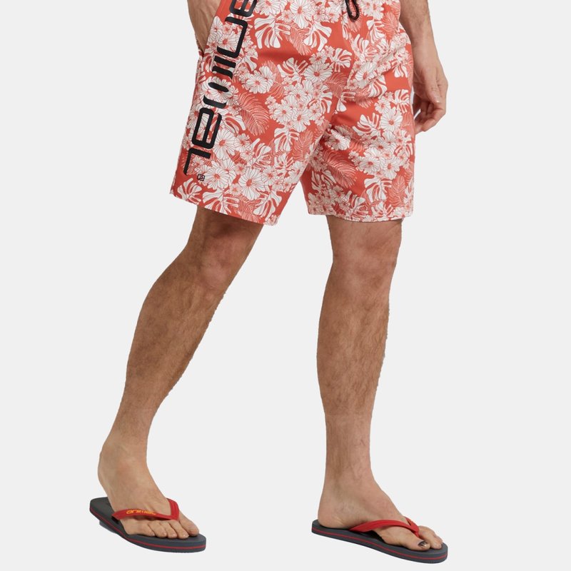 Animal Mens Deep Dive Printed Boardshorts In Red