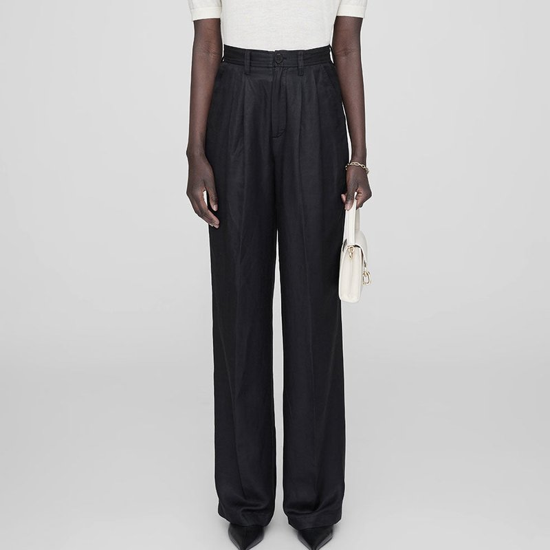 Shop Anine Bing Carrie Pant In Black