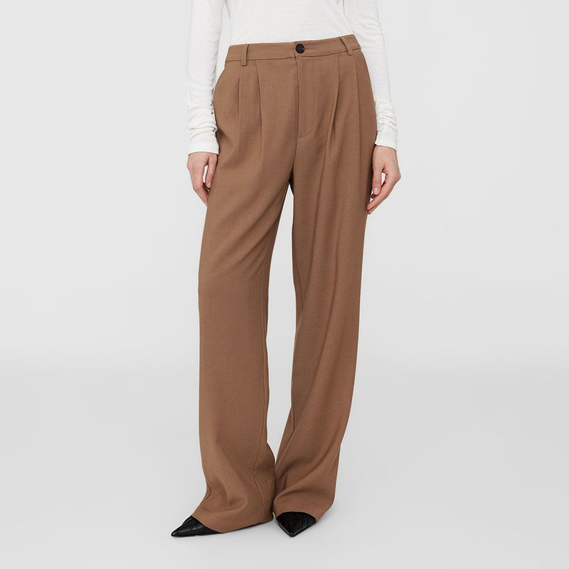 Shop Anine Bing Carrie Pant In Brown