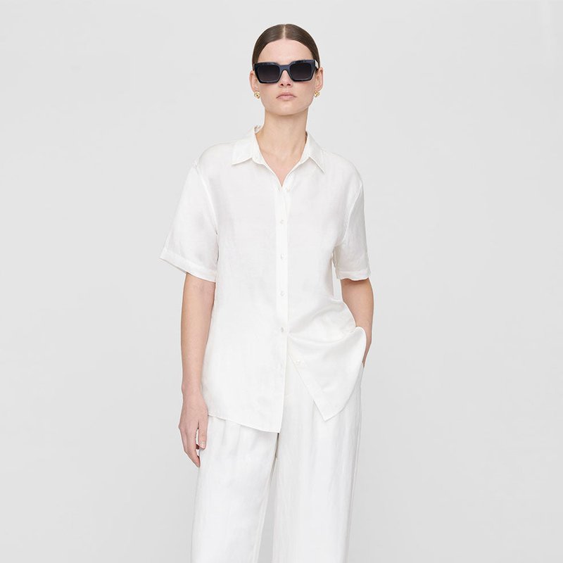 Shop Anine Bing Carrie Pant In White