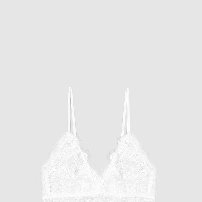 Shop Anine Bing Lace Bra With Trim In White