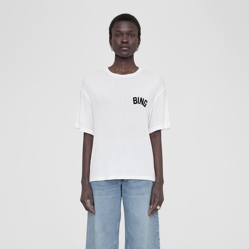 Shop Anine Bing Louis Tee Hollywood In White