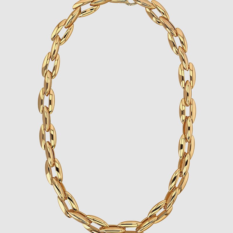Anine Bing Oval Link Necklace In Gold