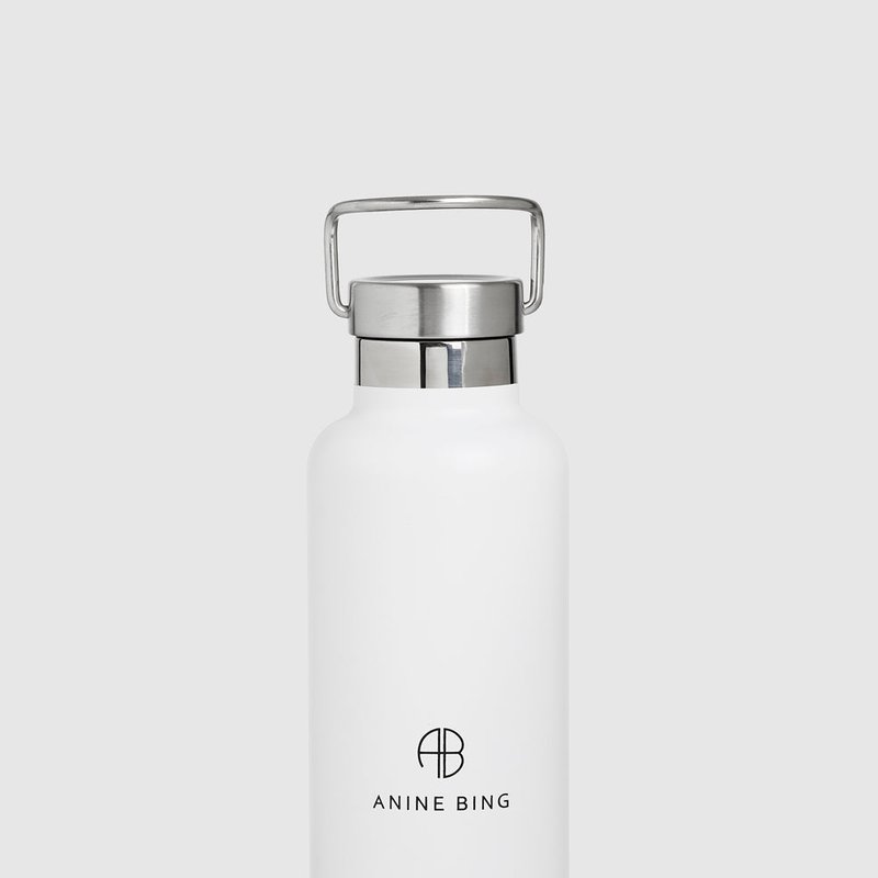 Anine Bing Pia Logo-print Water Bottle In White