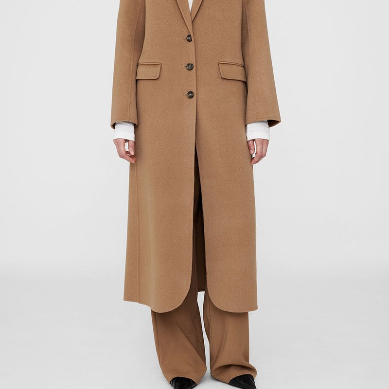 Shop Anine Bing Quinn Coat In Brown