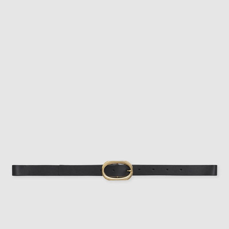 Shop Anine Bing Small Signature Link Belt In Black