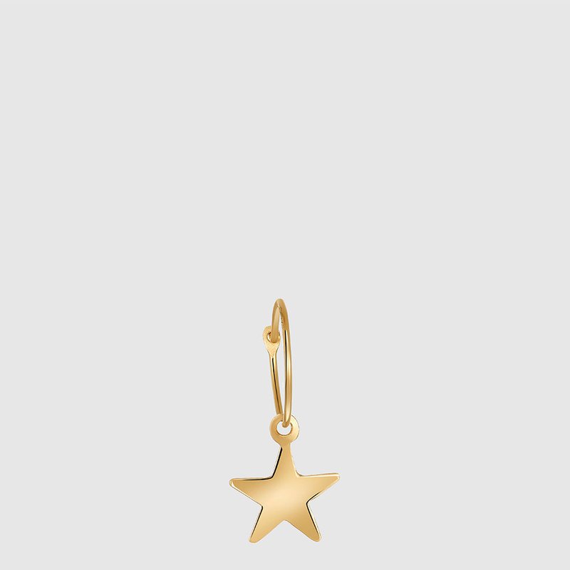 ANINE BING ANINE BING STAR CHARM HOOP EARRING