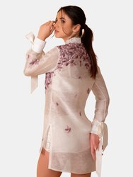 Selena Asymmetric Embroidered Shirt Dress