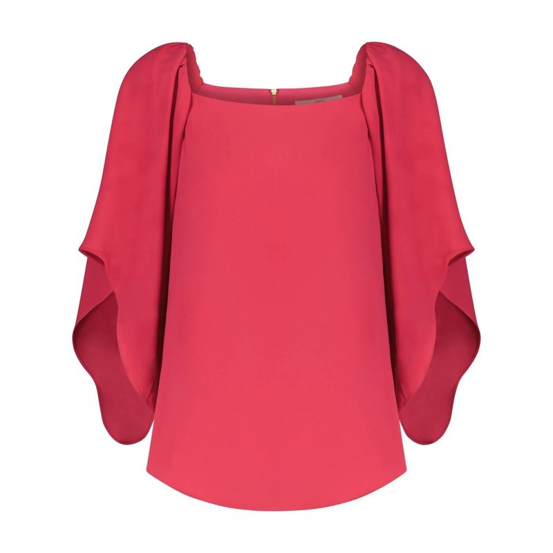Shop Anna Cate Frances 3/4 Sleeve Top In Beetroot In Pink