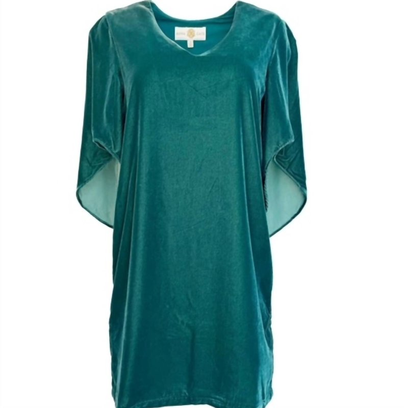 Shop Anna Cate Meredith Velvet Dress In Green