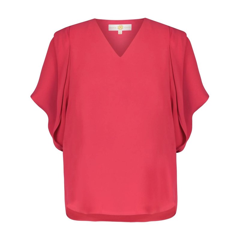 Shop Anna Cate Serena Short Sleeve Top In Red