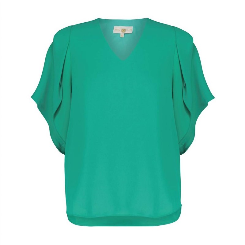 Shop Anna Cate Serena Short Sleeve Top In Green