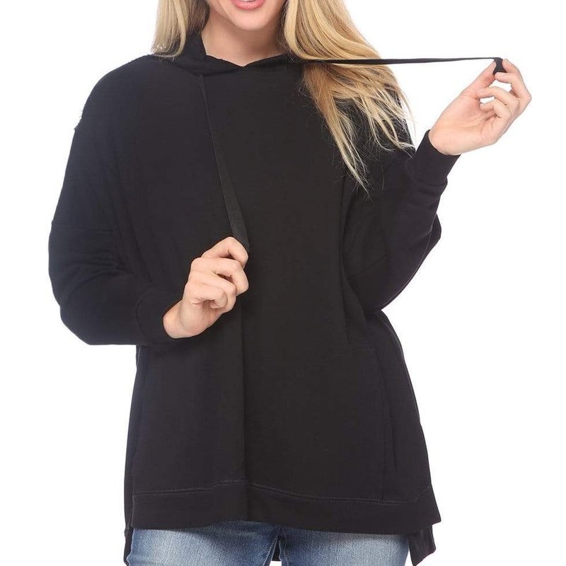 Anna-kaci Comfy Oversized Pullover Hoodie In Black