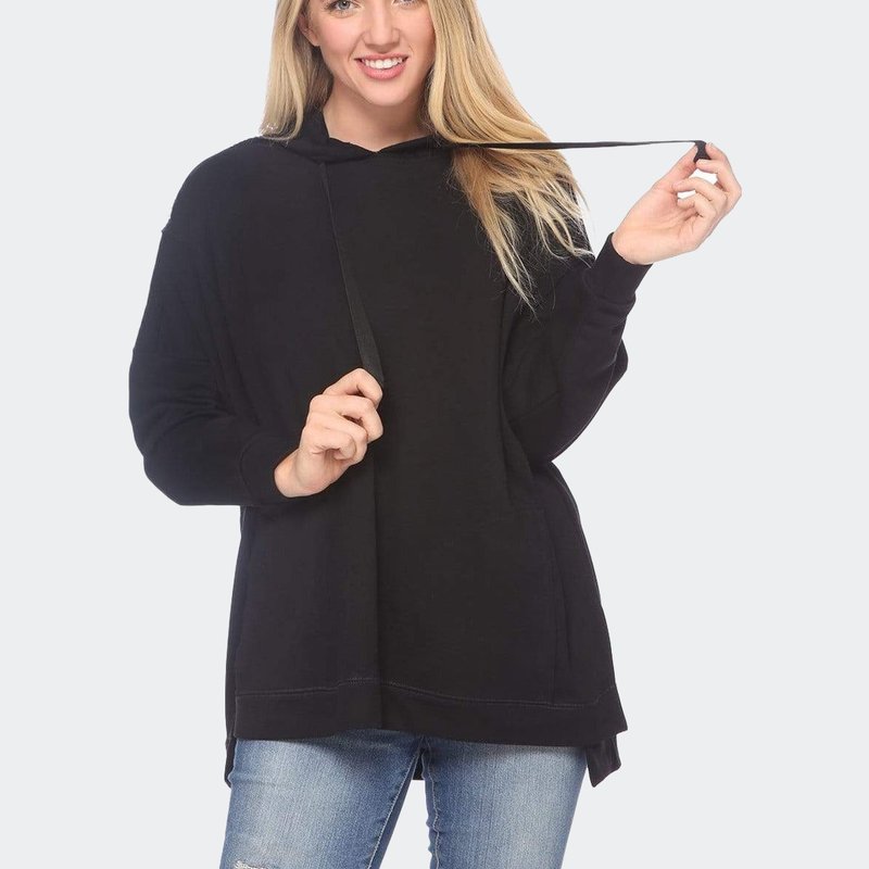 Anna-kaci Comfy Oversized Pullover Hoodie In Black