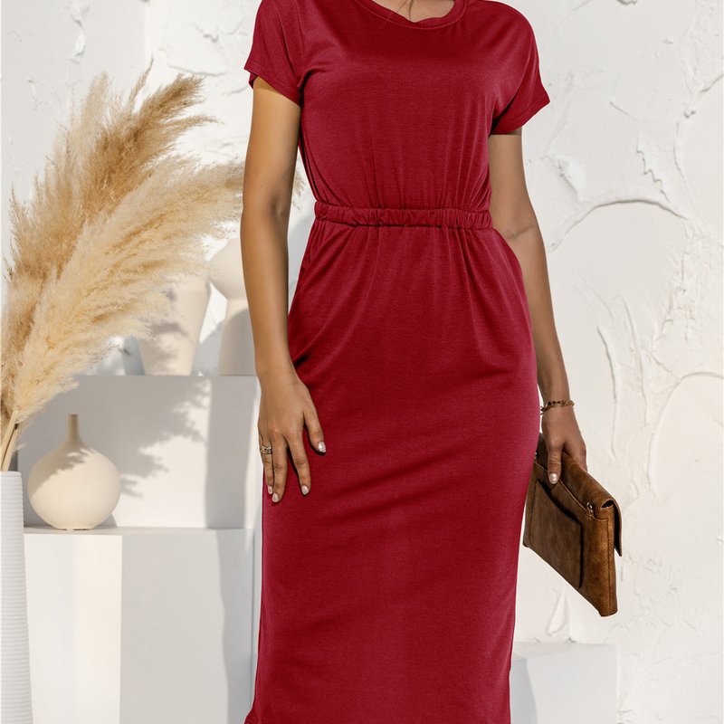 Anna-kaci Everyday Perfect Lounge Dress In Red