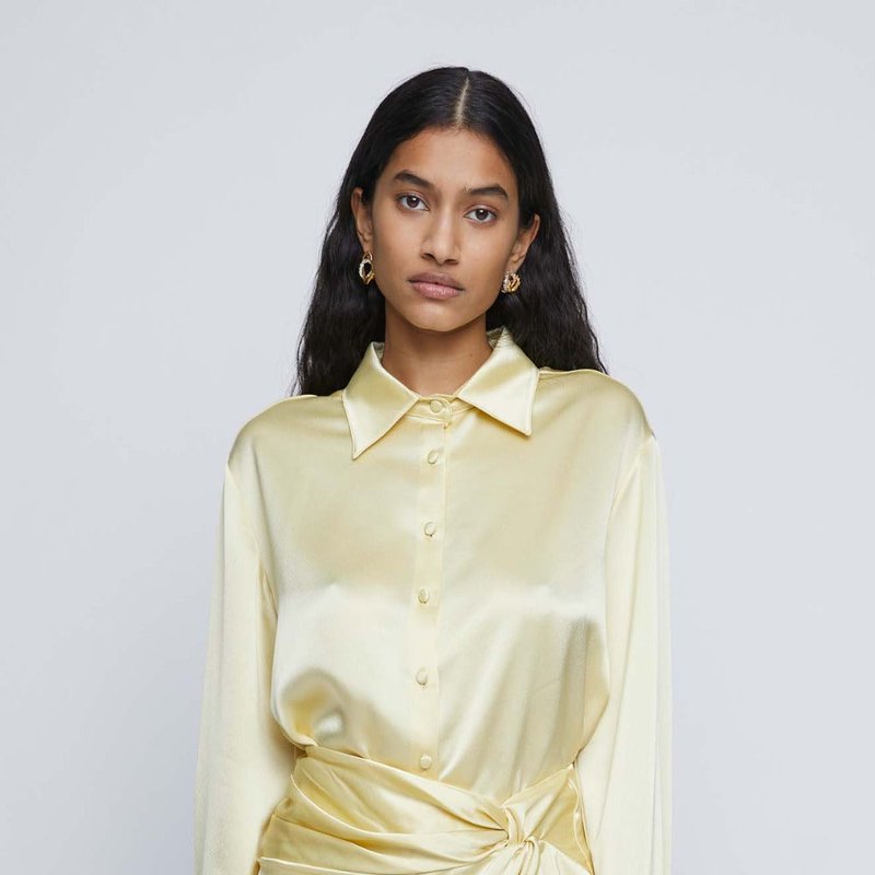 Shop Anna Quan Lana Shirt In Yellow