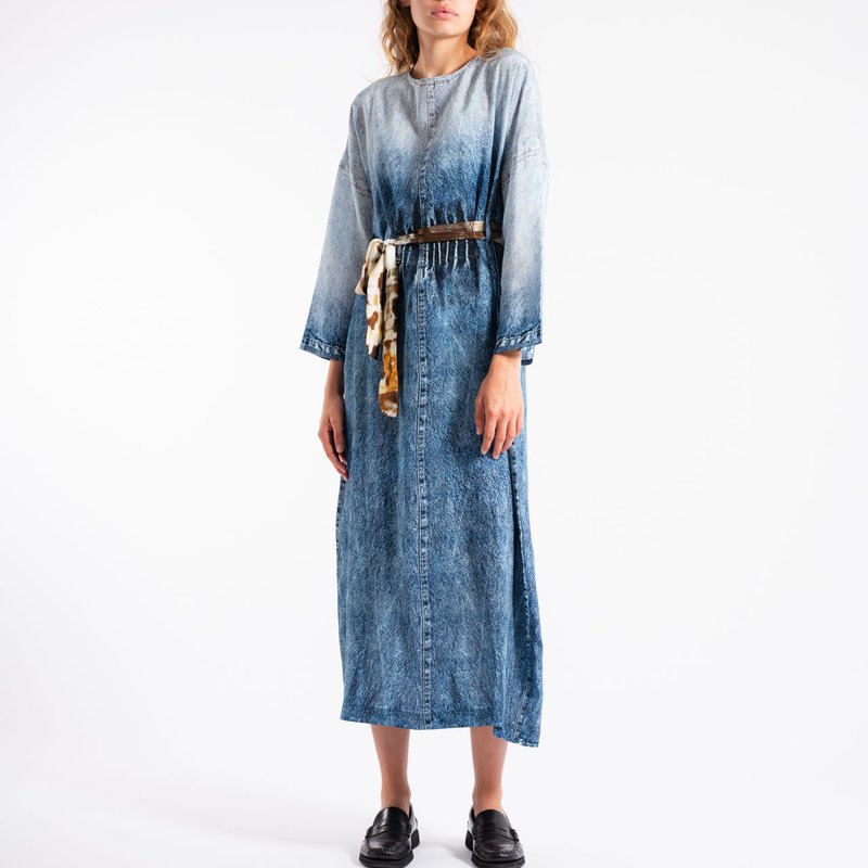 Shop Anntian Classic Dress In Blue