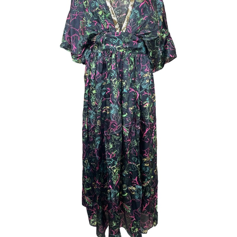 Shop Any Old Iron Karma Chameleon Dress In Green