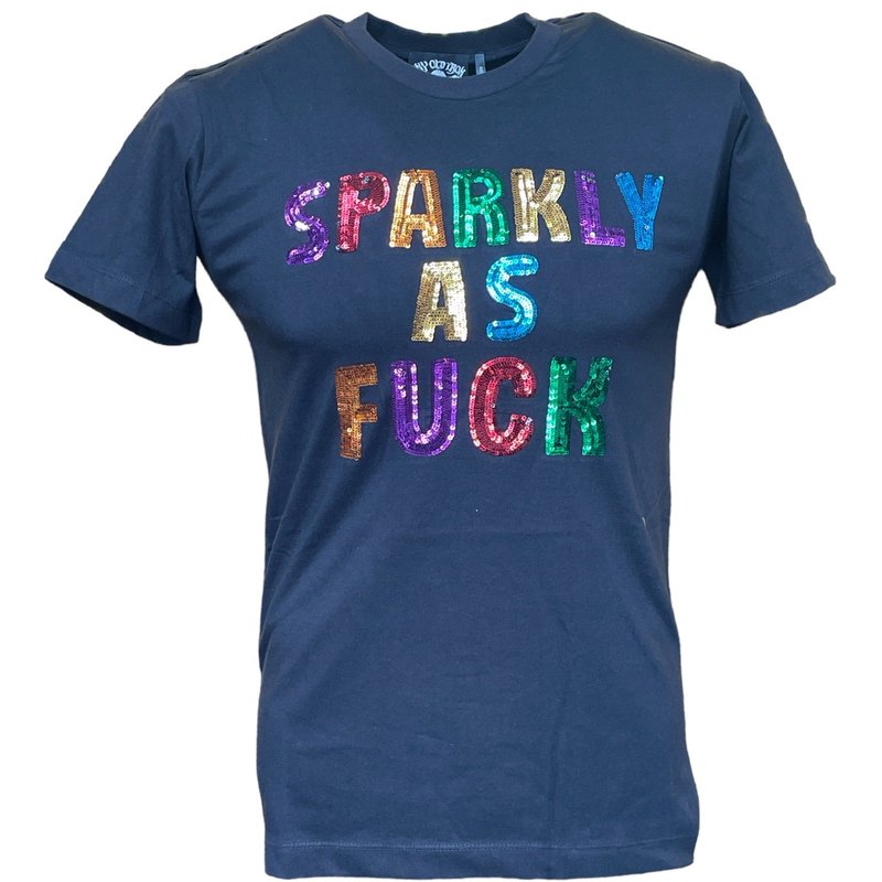 Any Old Iron Men's Sparkly As Fuck T-shirt In Blue