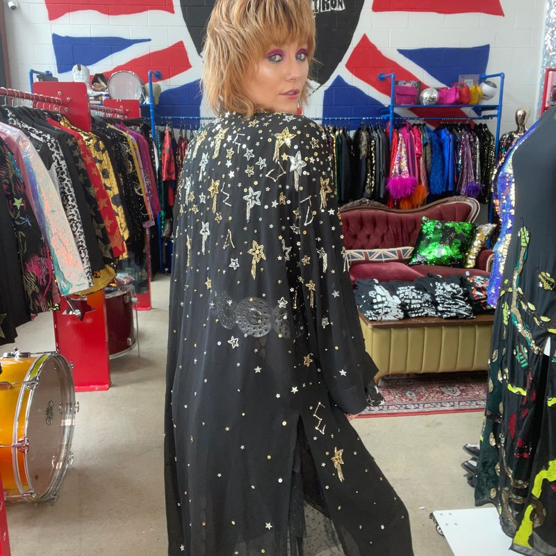 Shop Any Old Iron Shooting Star Duster In Black