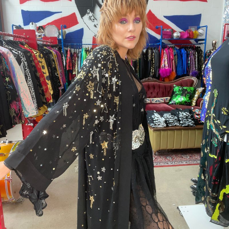 Shop Any Old Iron Shooting Star Duster In Black